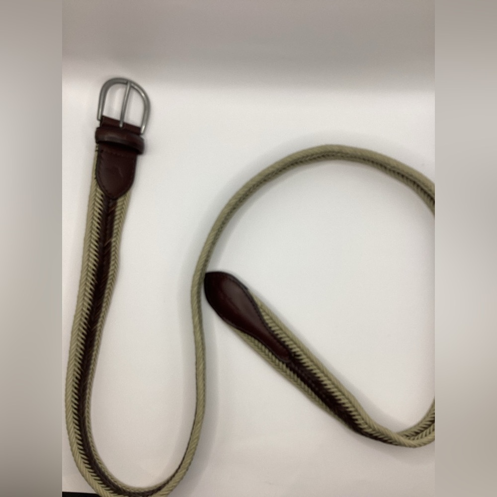 Tommy Bahama Leather And Fabric Woven Braid Belt - Picture 2 of 9